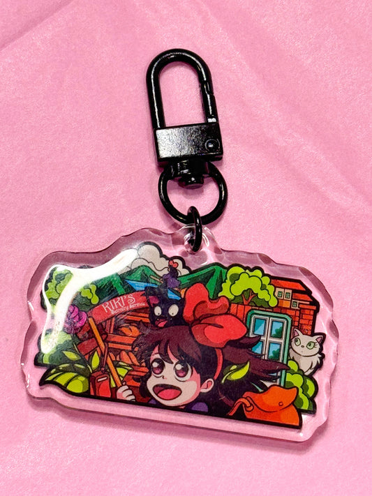 Cat Girl Witch Keychain